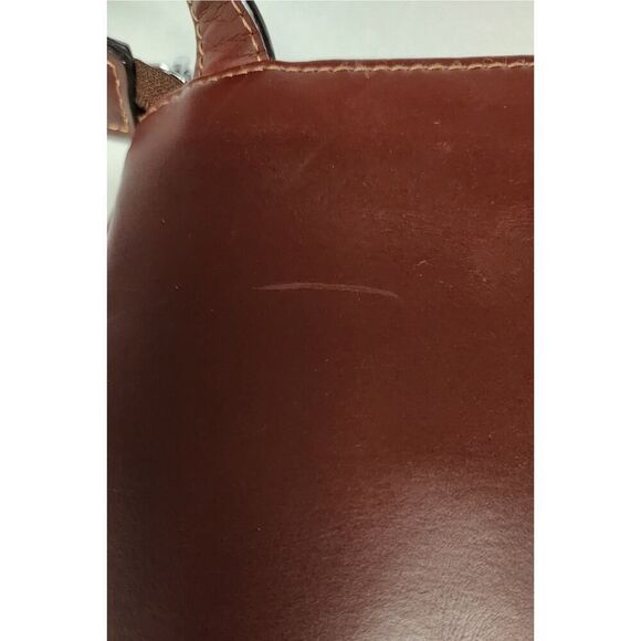 Stauer Women's Brooklyn Brown Leather Hip Bag Zip Pockets Adjustable Strap - Picture 8 of 9